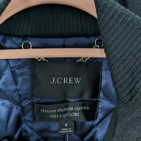 NWT J.Crew Black Lodge Italian Wool Silk Lined Jacket SZ 4 - Picture 5 of 8